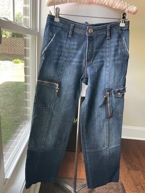 Vertigo Paris Indigo Relaxed Cargo Jeans